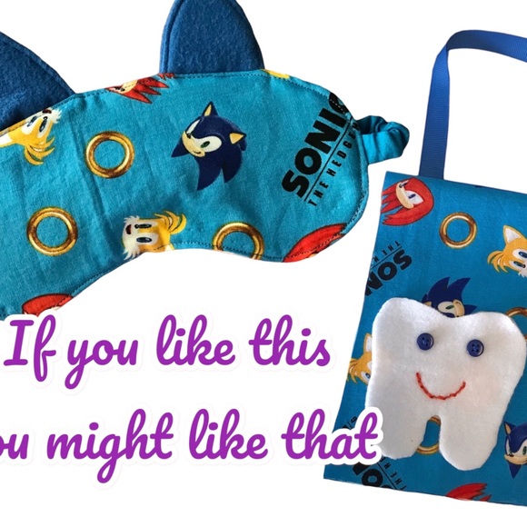 Sonic Rings Tooth Fairy Pillow, Tooth Fairy Keepsake, Tooth Fairy Door Hanger - Picture 2 of 2